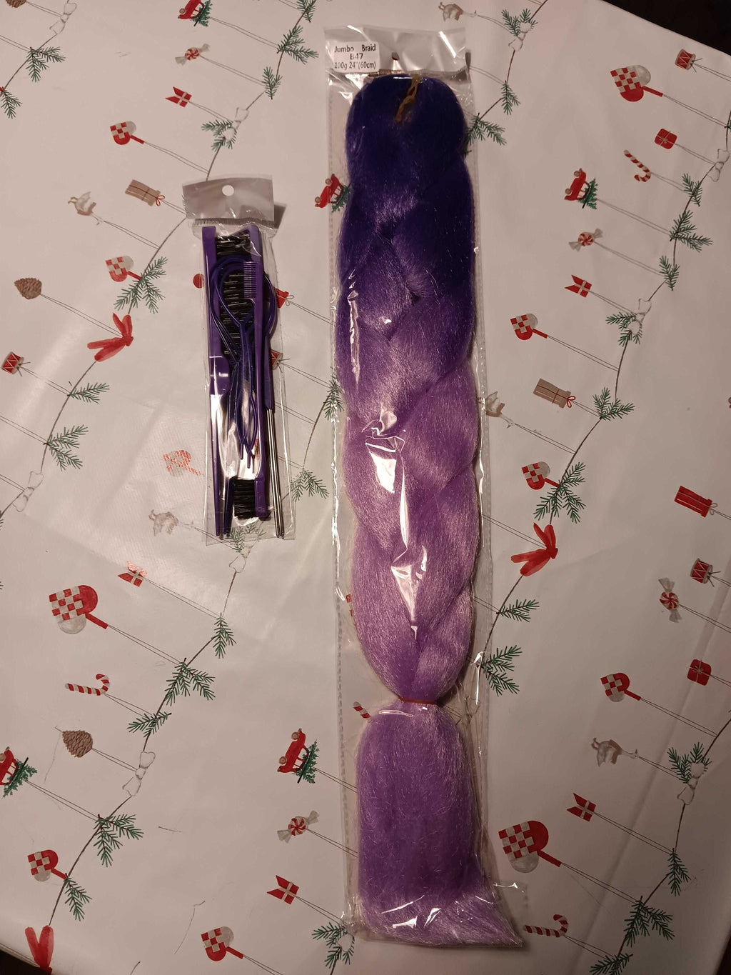 Lilla hår og tilbehør– Perfekt til K-pop & Cosplay