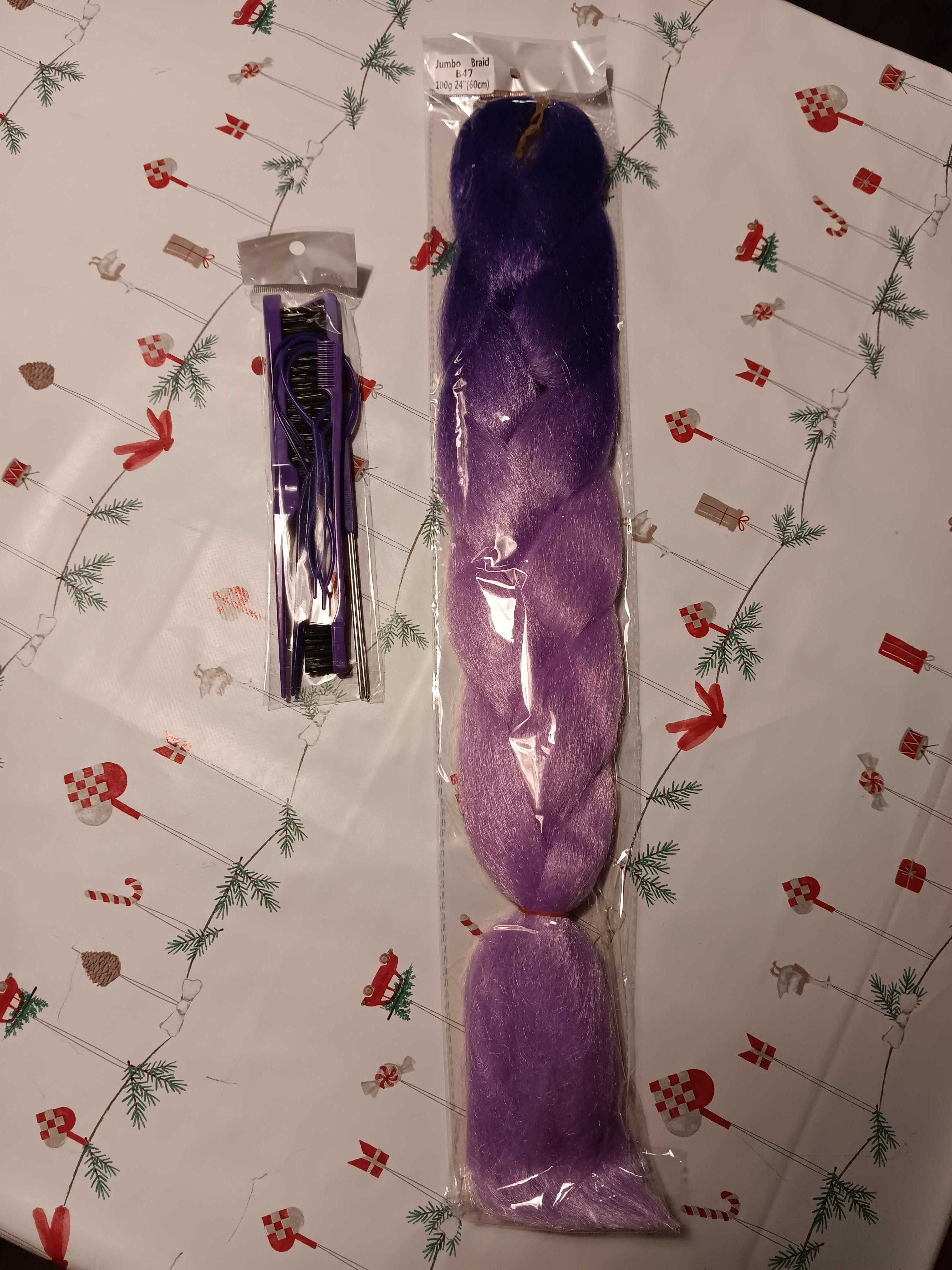 Lilla hår og tilbehør– Perfekt til K-pop & Cosplay