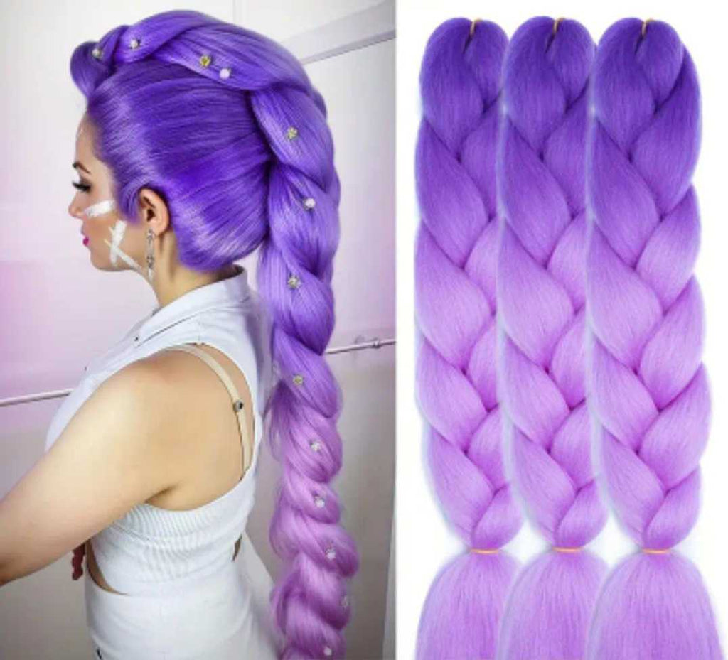 Lilla hår og tilbehør– Perfekt til K-pop & Cosplay