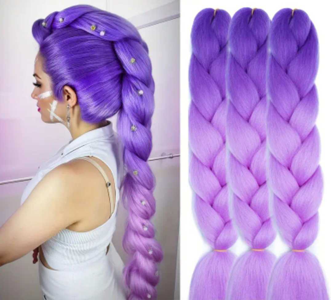 Lilla hår og tilbehør– Perfekt til K-pop & Cosplay