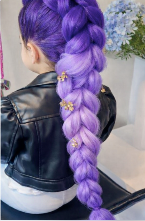 Lilla hår og tilbehør– Perfekt til K-pop & Cosplay